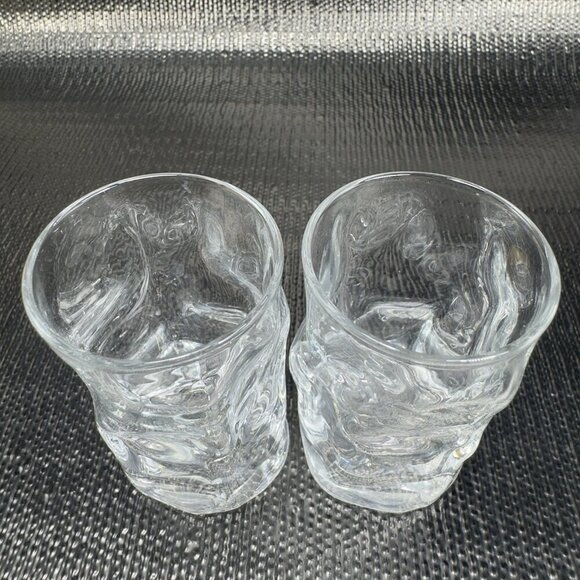Bormioli Rocco Sorgente Clear Small Barware Glasses Set 2 Shoot Glasses Cups VTG - Picture 6 of 8